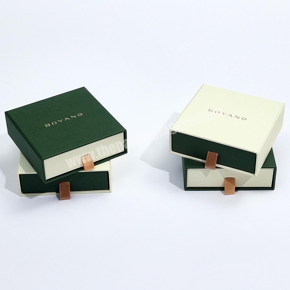 Custom Logo Eco Friendly Luxury Ring Necklace Earrings Jewelry Box Packaging