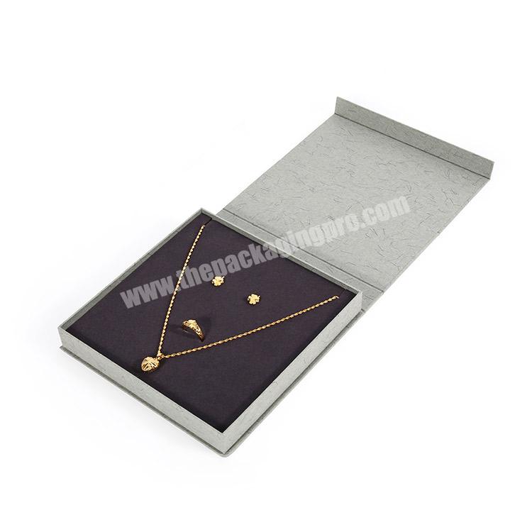 Custom Logo Fancy Magnetic Flap Jewelry Box Wholesale Foldable Earring Pendant Necklace Bracelet Fine Jewelry Gift Box Packaging