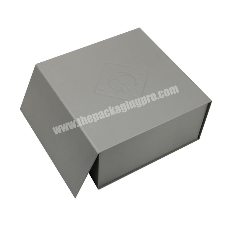Custom Logo Flat Folding Gift Box Rigid Big Packaging Paper Cardboard Box