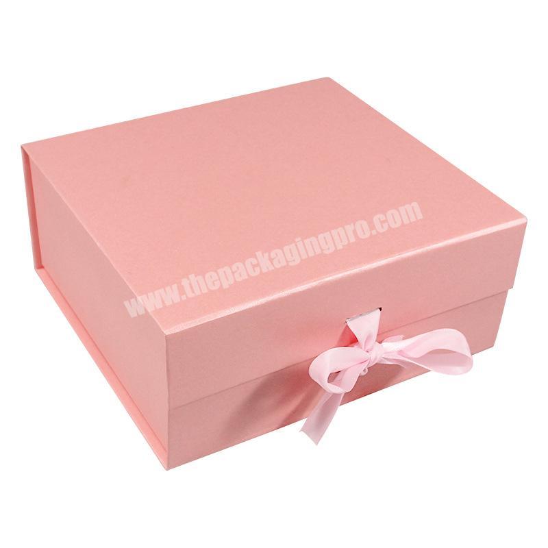Custom Logo Flip Foldable Book Shaped Gift Acrylic Closure Shoe Magnetic Box Pink