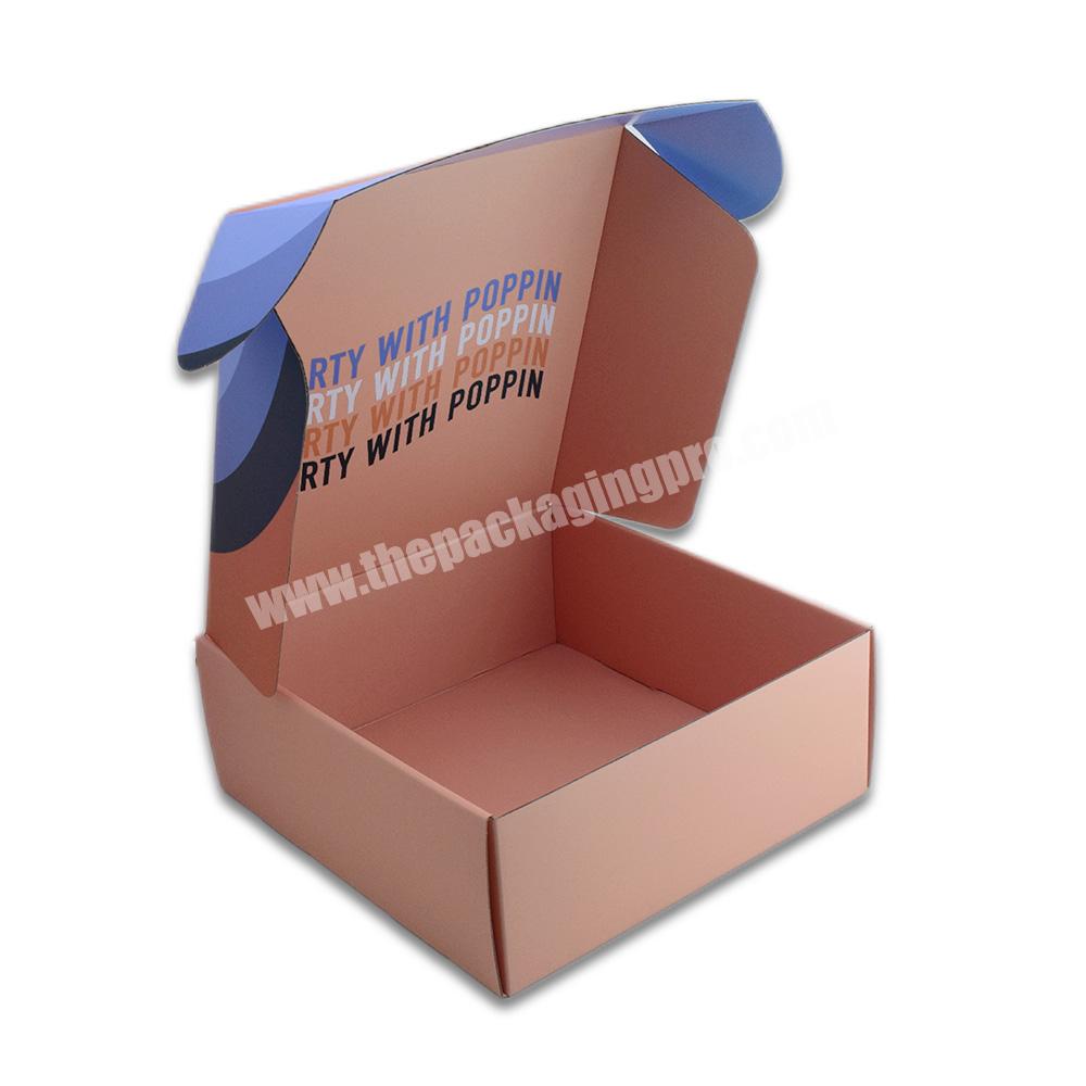 Custom Logo Full Color Printing Personalized Colorful Packaging Cardboard Corrugated Postal Shipping Mailers Boxes for Clothing