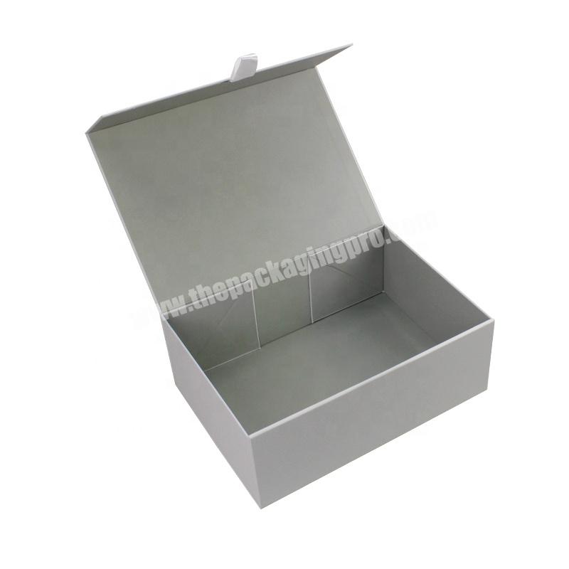Custom Logo Gray Magnet Catch Luxury Versandkarton Foldable Geschenk Box