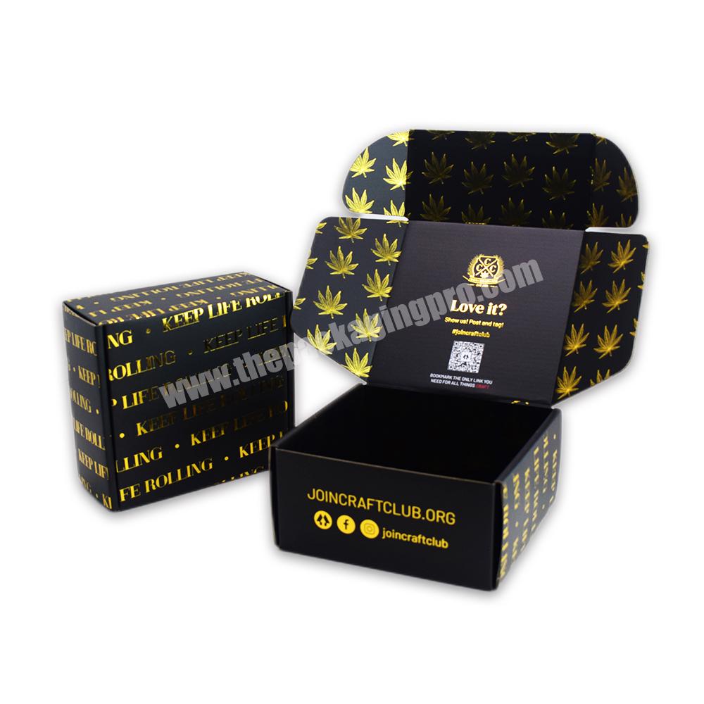 Custom Logo Jewelry Cosmetics Skin Care Shipping Mailer Black Box Luxury Corrugated Cardboard Gift Paper Mailing Boxes