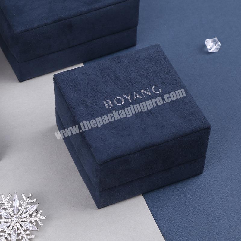 Custom Logo Large Recycle Ring Earring Display Girl Luxury Plastic Clamshell Portable Jewelry Packing Box