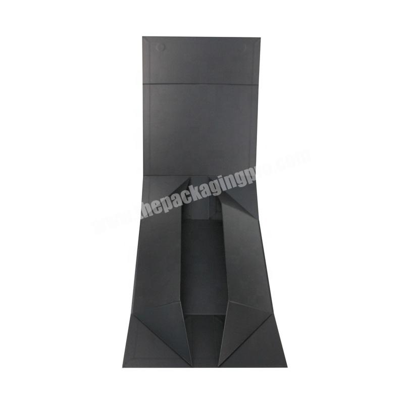 Custom Logo Luxury Black Folding Box Rigid Cardboard Folding Magnetic Gift Box