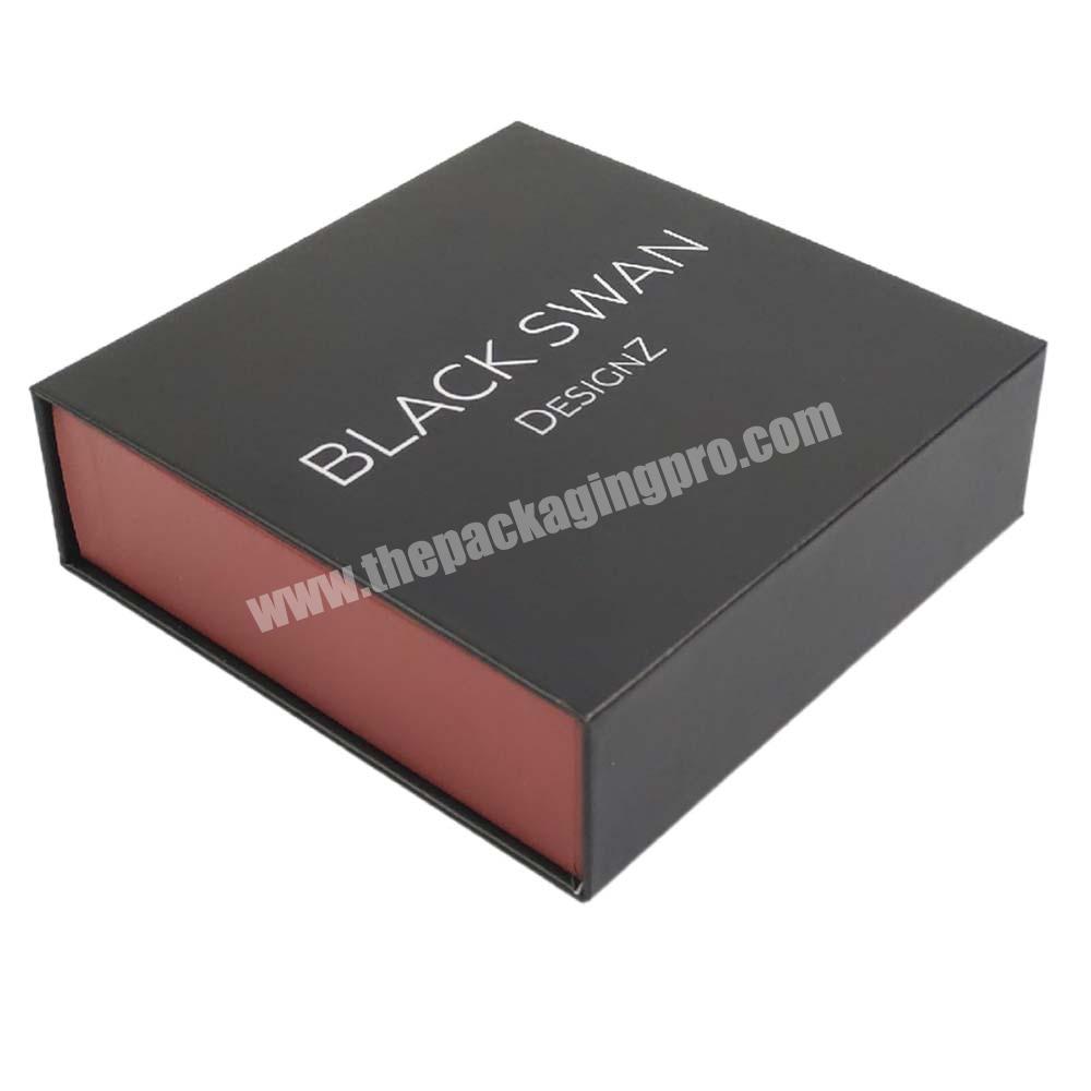 Custom Logo Luxury Black Gift Box Magnetic Closure Cardboard Paper Box