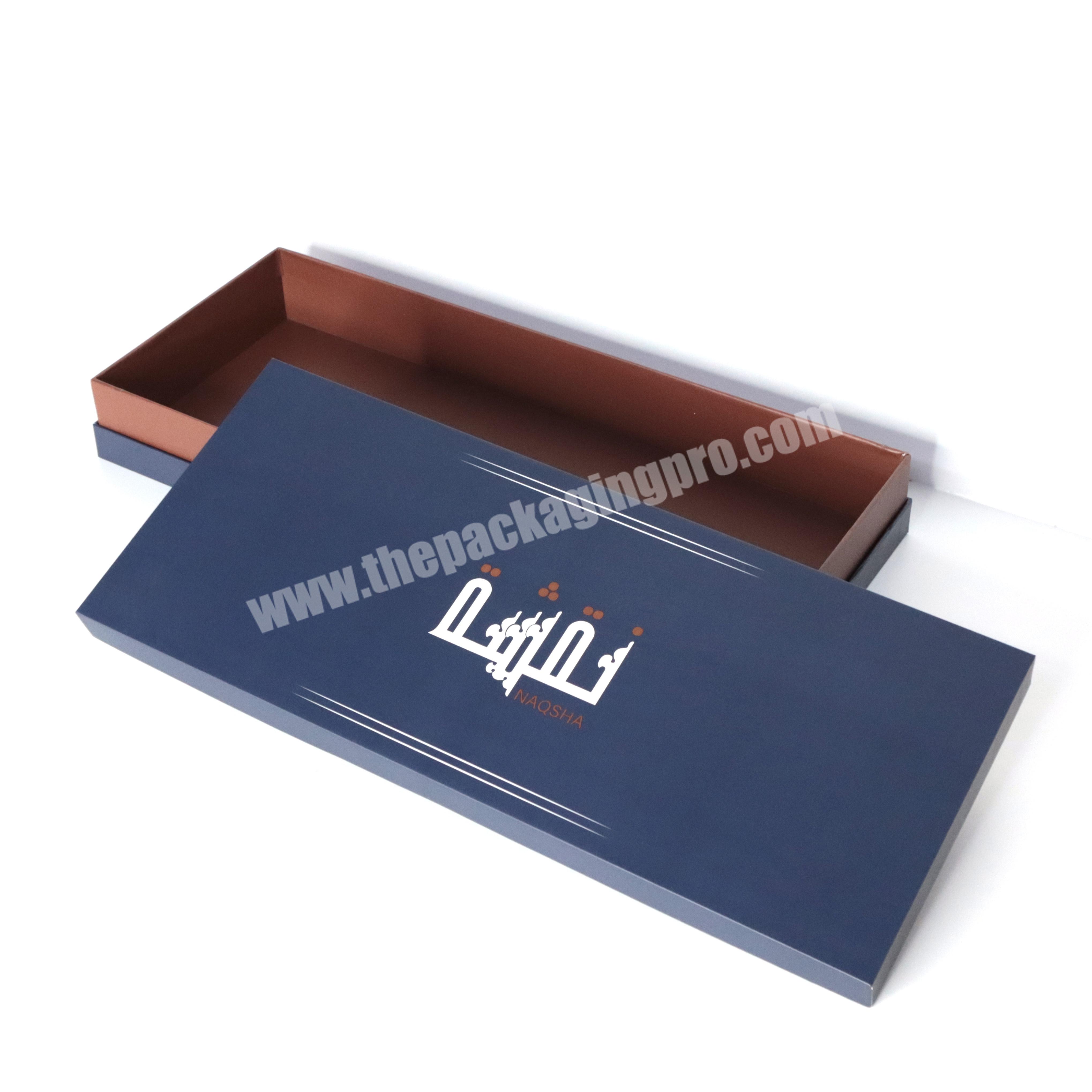 Custom Logo Luxury Lid and Base Box Coated Paper Packaging Rigid Gift Boxes with neck
