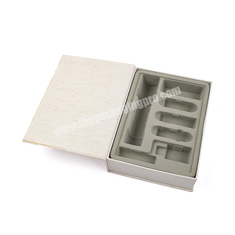 Custom Logo Luxury Rigid Cardboard Book Shaped Gift Skin Care Set Beauty Cosmetic Box Packaging