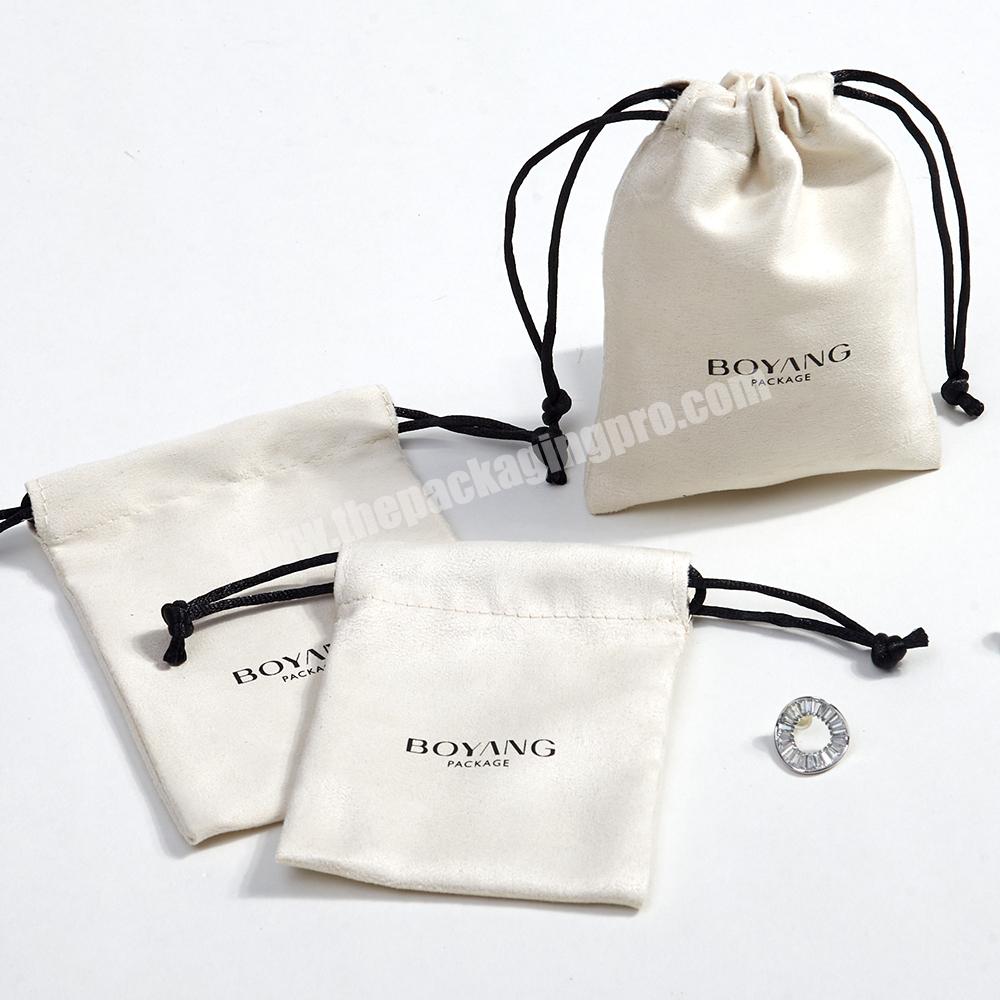 Custom Logo Luxury Small Travel Suede Velvet Jewelry Bag Gift Pouch