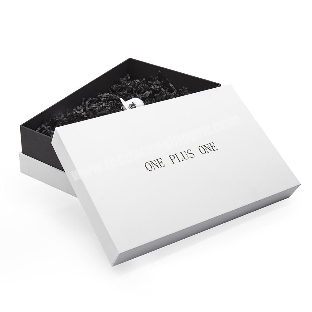 Custom Logo Luxury White Cardboard Paper Removable Lid Cosmetic Packaging Rigid Gift Boxes