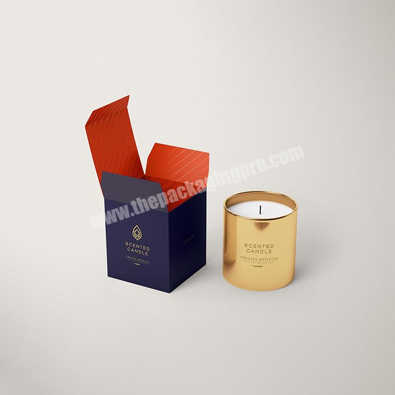 Custom Logo Luxury gift Box Candle Package Boxes  wax Candle jar Packaging Boxes