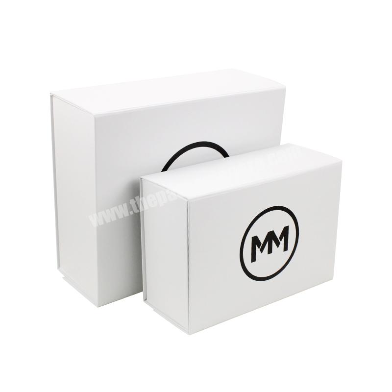 Custom Logo Magnetic Closure Folding Paper Gift Boxes Packaging Box With White