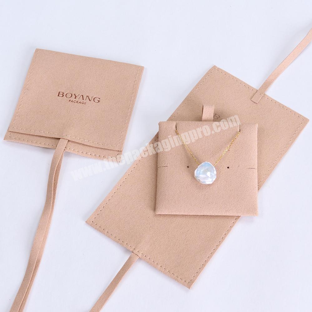 Custom Logo Personalized Design Suede Microfiber Gift Bags Jewelry Packaging Pouch