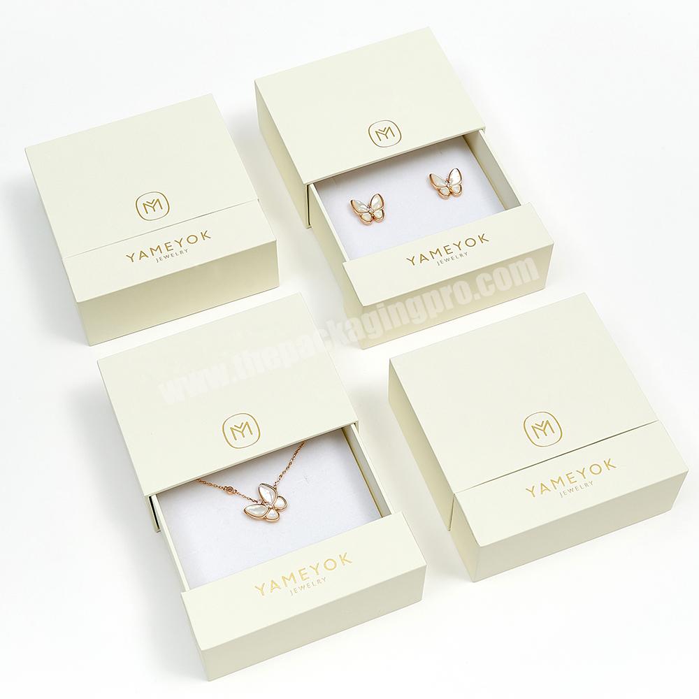 Custom Logo Printed Drawer Cardboard Jewellery Gift Packaging Paper Jewelry Box