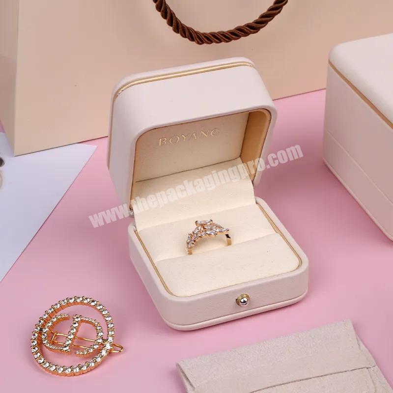 Custom Logo Printed High Quality Gift Storage Packaging Ring Chain Womens Luxury  Necklace With Box