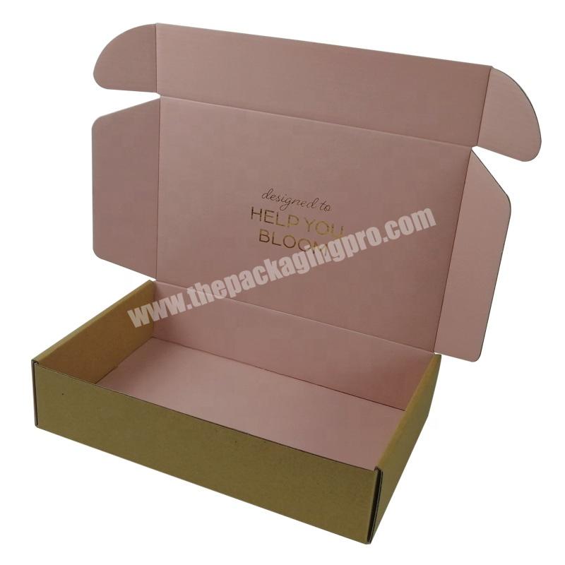 Custom Logo Printed Small Corrugated Packaging Flower Shipping Cardboard Boxes Manufacturers Mailer Box