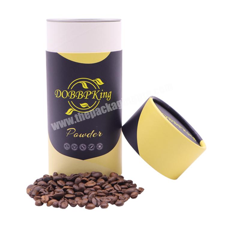 Custom Luxury Biodegradable  Cocoa Powder Paper Composite Tube Packaging Cylinder Container  For Food Product