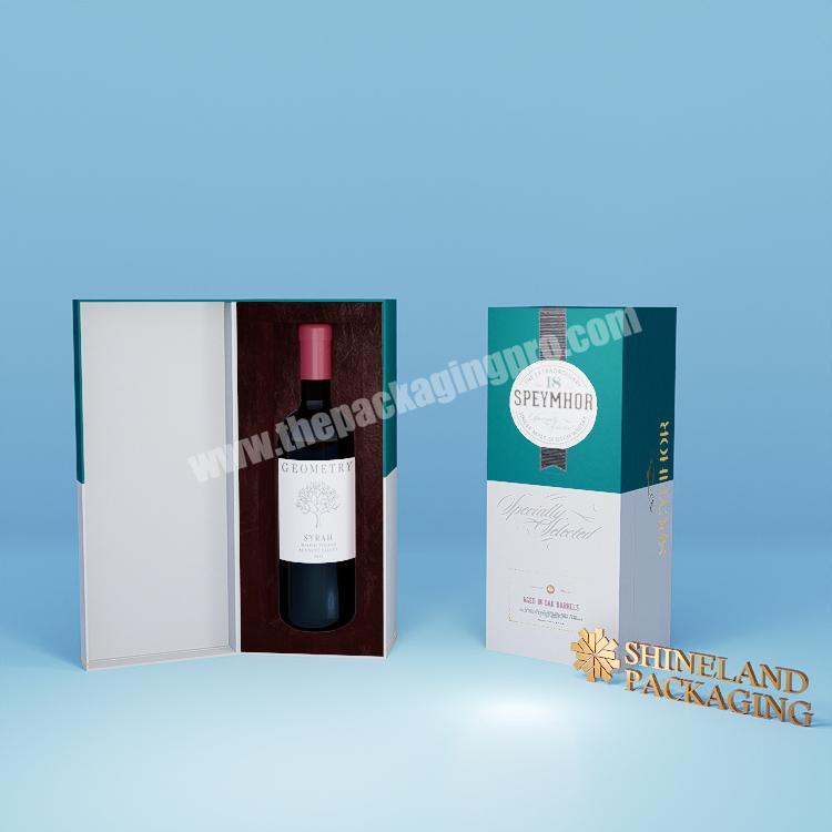 Luxury Gift Set Wine Bottle Glass Packaging Box Portable Leather