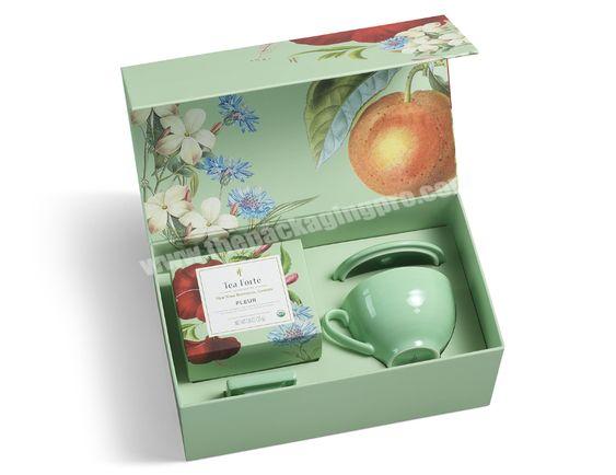 Custom Luxury Fashion Glossy Gift Cardboard Box Pack Tea Set