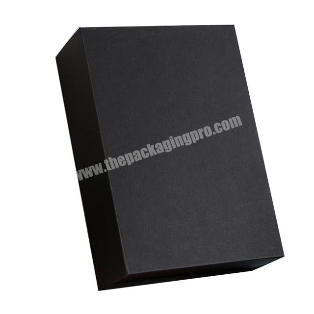 Custom Luxury Large Black Cardboard Paper Garment Clothing Gift Packaging Box