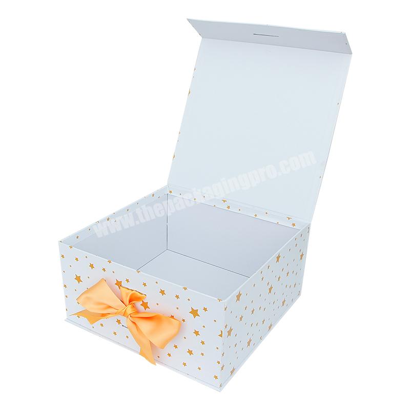 Custom Luxury Makeup Cardboard Paper Box Packaging Magnetic Ribbon Cosmetic Packaging Box for Wedding Birthday Gift Box