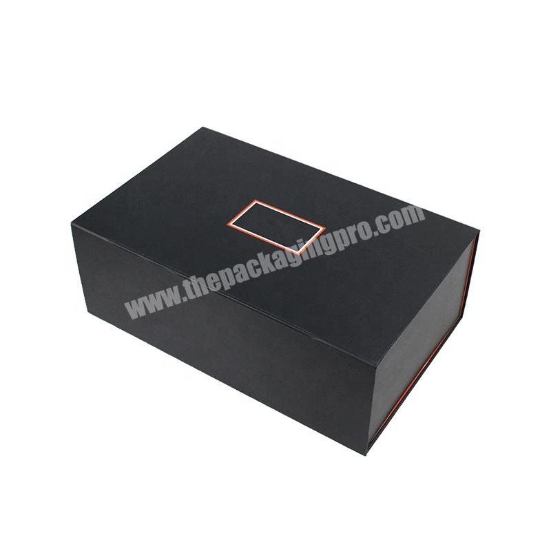 Custom Luxury Matte Black Color Cosmetic Magnetic Gift Box