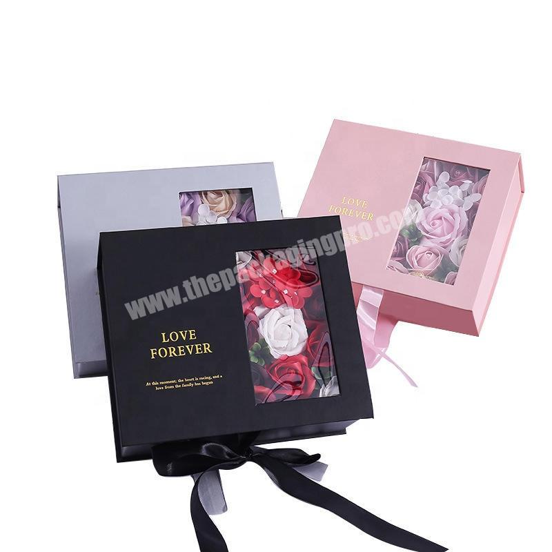 Custom Luxury Mother's Day Gift Square Flower Paper Gift Packaging Box Wholesale