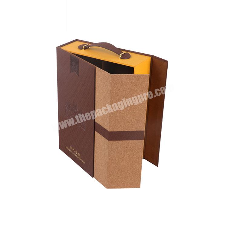 Custom Luxury Packing wine paper box Gift Boxes Bottle Glass  Red Wine bottle Box Packaging