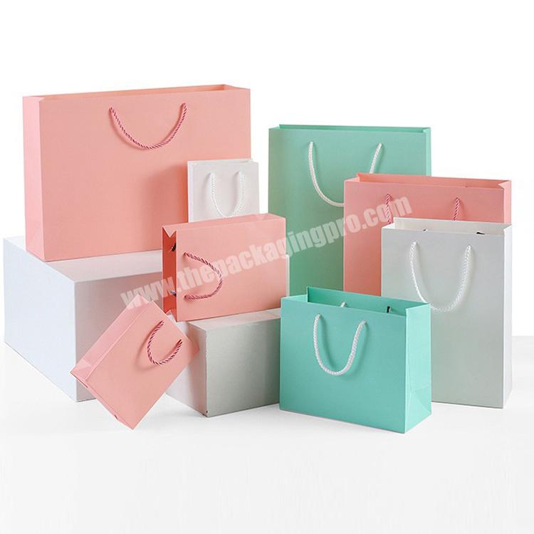 Custom Luxury Printed Handle Kraft Gift Garment Paper Shopping Bags Boutique Packaging With Logo Print