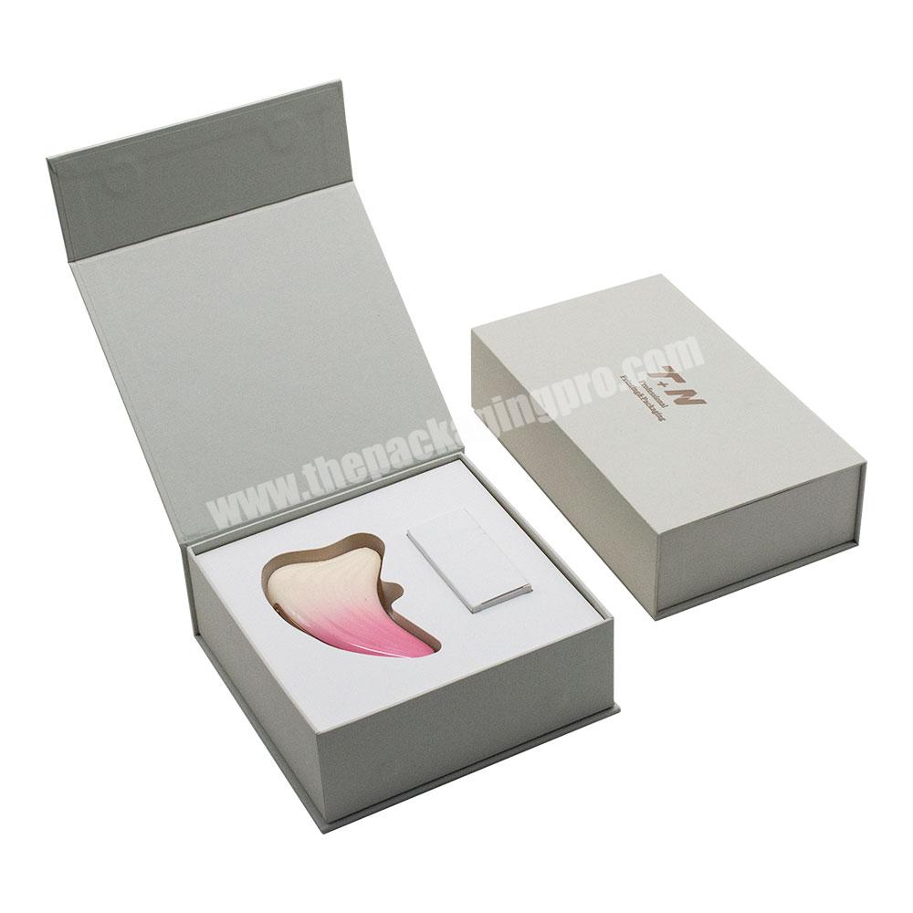 Custom Magnetic Packaging boxes Beauty Product Gift Printing Recyclable Design Fancy  Carton Facial Guasha Board Paper Box