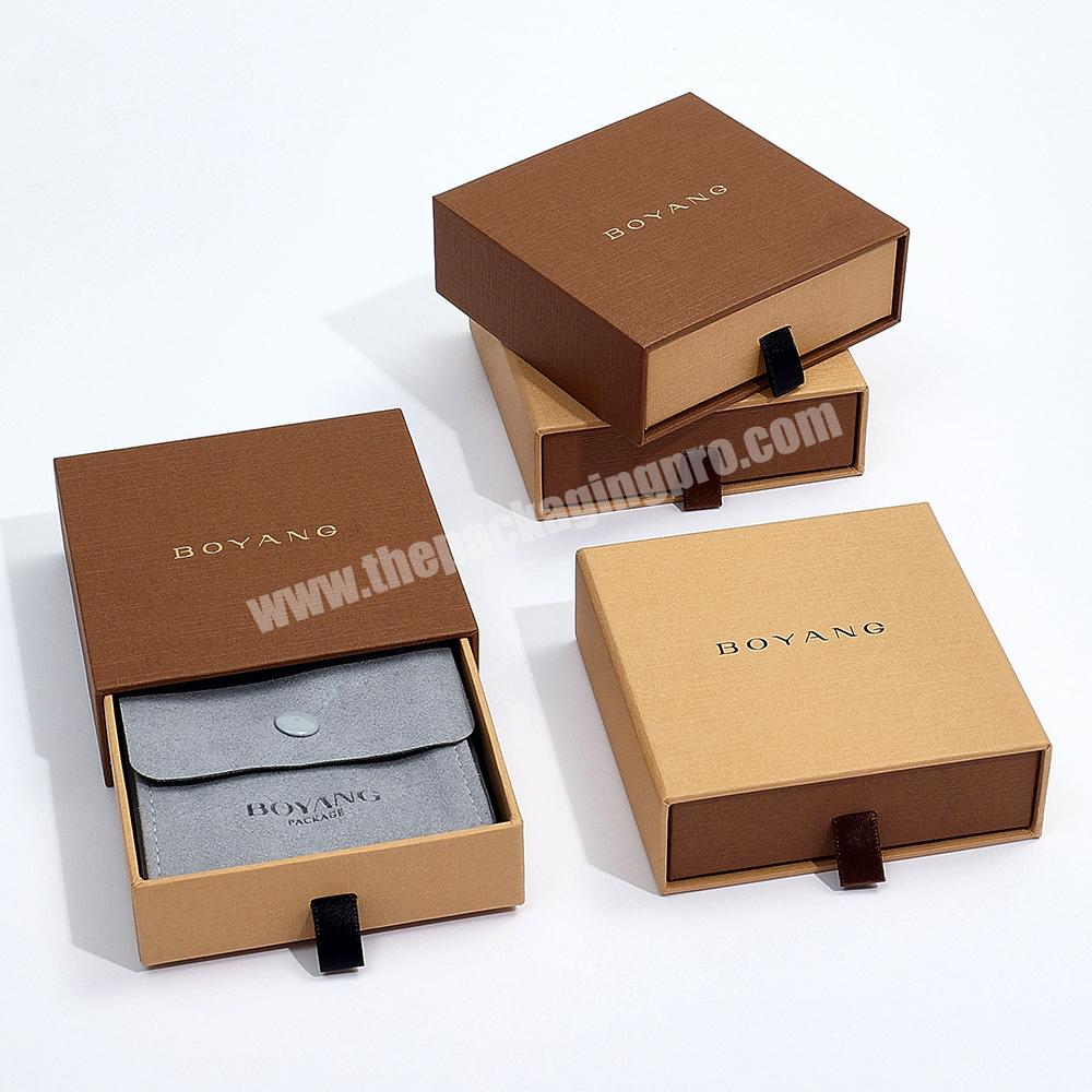 Custom Personalized Drawer Small Ring Earring Necklace Packaging Jewelry Boxes with Logo Luxury