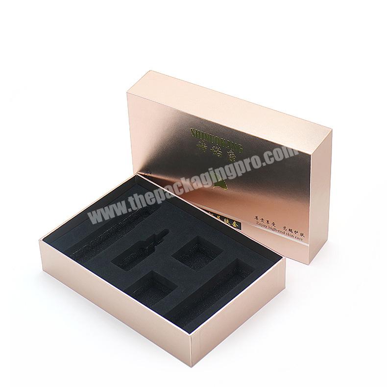 Custom Pink Gold Foil Logo Magnetic Folding box Rigid Cardboard box Printed CosmeticClothing Gift Sets Paper Box