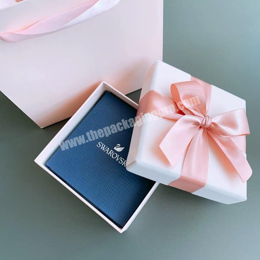 Custom Pink Velvet Makeup Lipstick Printed Logo Luxury Cardboard Paper Packaging Ribbon Gift Box With Lid