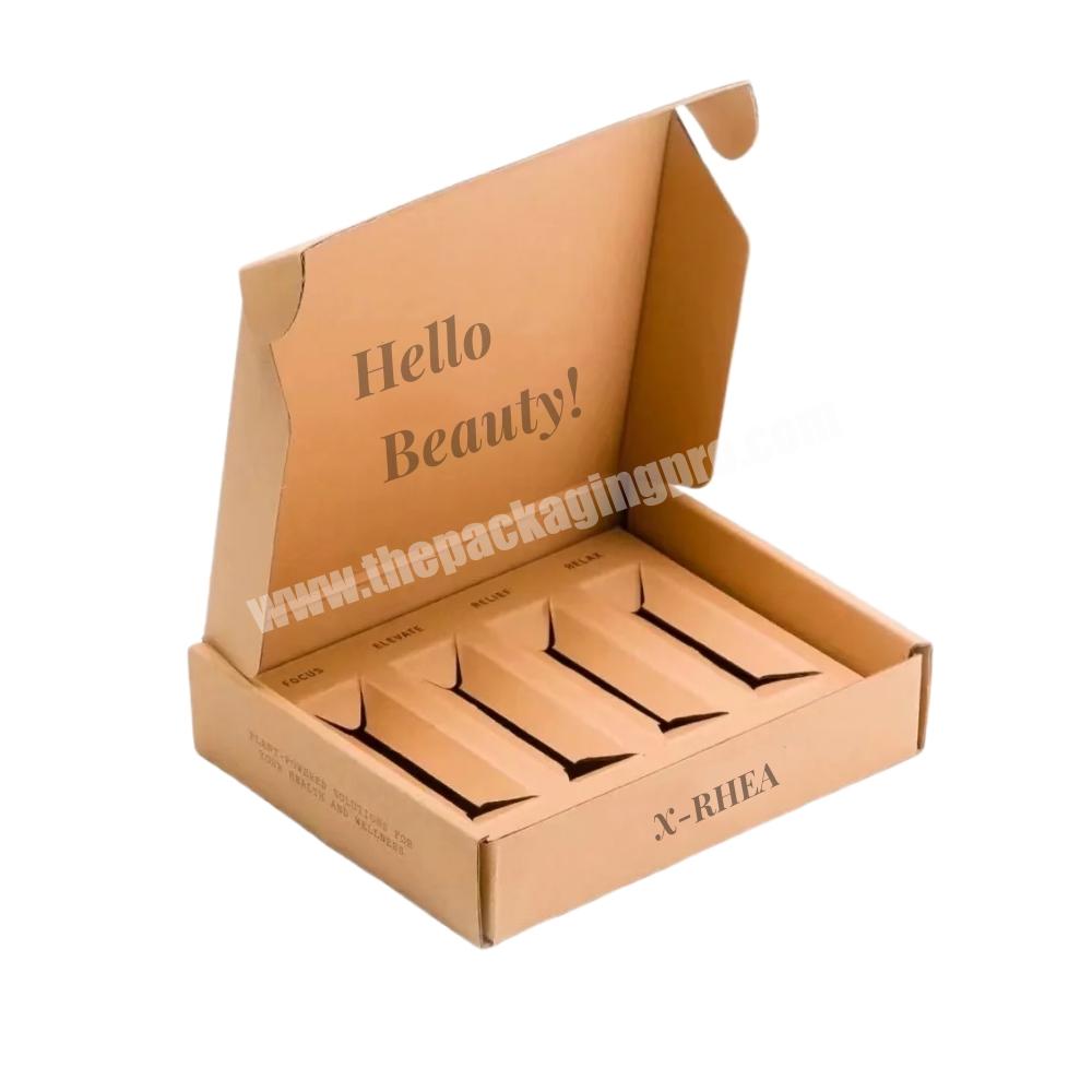 Custom Printed Corrugated Shipping Mailer Cosmetic Skincare Packaging Folding Paper Box