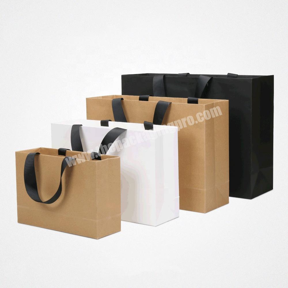 Custom Printed Logo Craft Paper Bags With Handles Gift