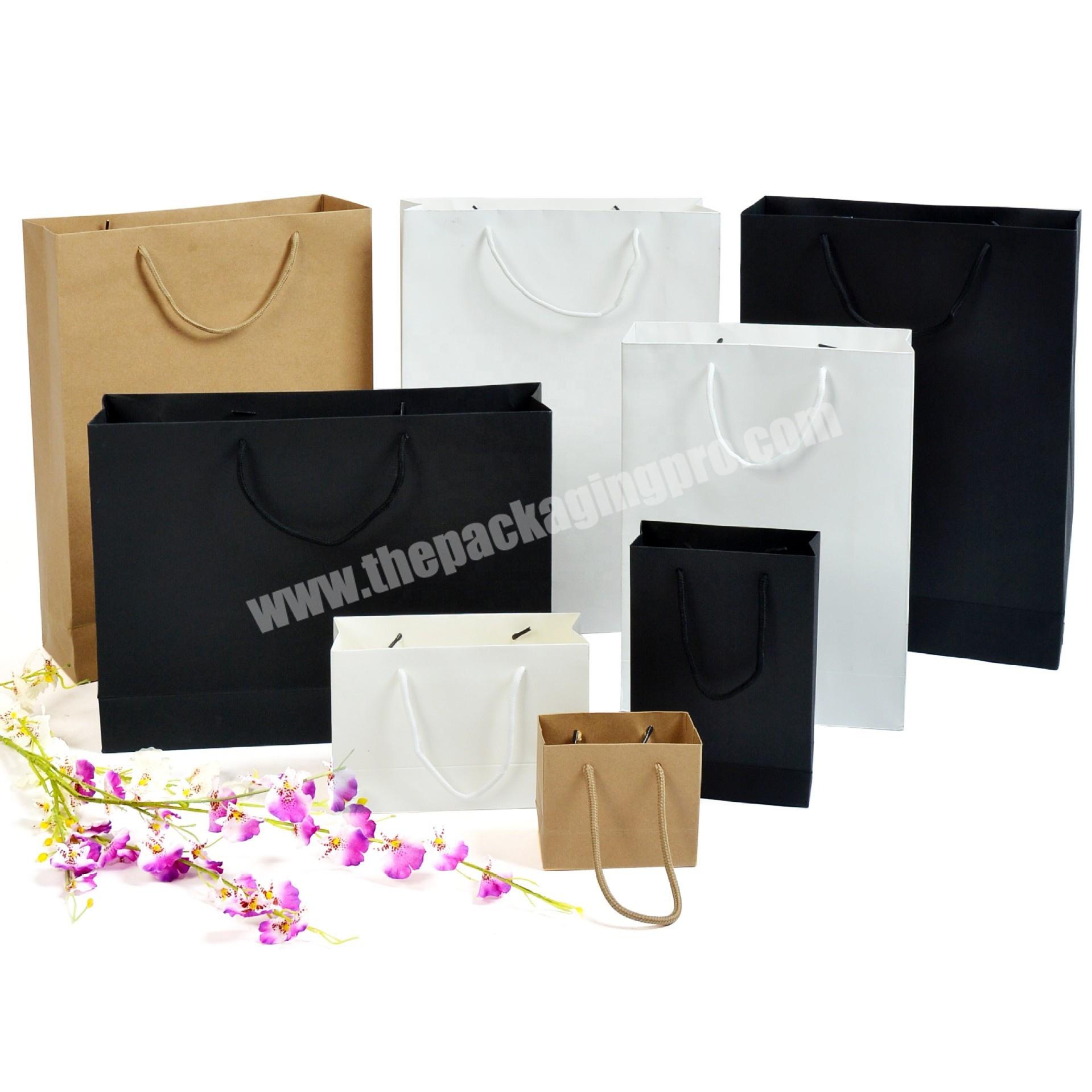 Custom Printed With Logo Handle Kraft Packaging Paper Bag Luxury