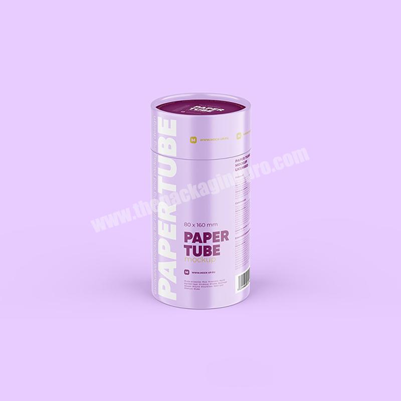Custom Printing Biodegradable Cylinder Paper Cardboard Premium Tea Canister Bags Gift Loose Tea Package Tube Box Packaging