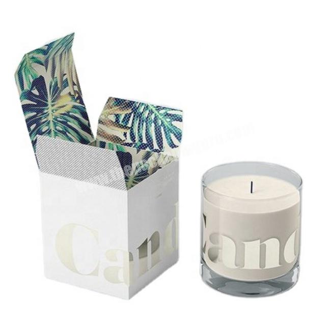 Custom Printing Elegant Candle Jar Packaging Box Folding Box with Custom Logo Candle BGoxes Flat