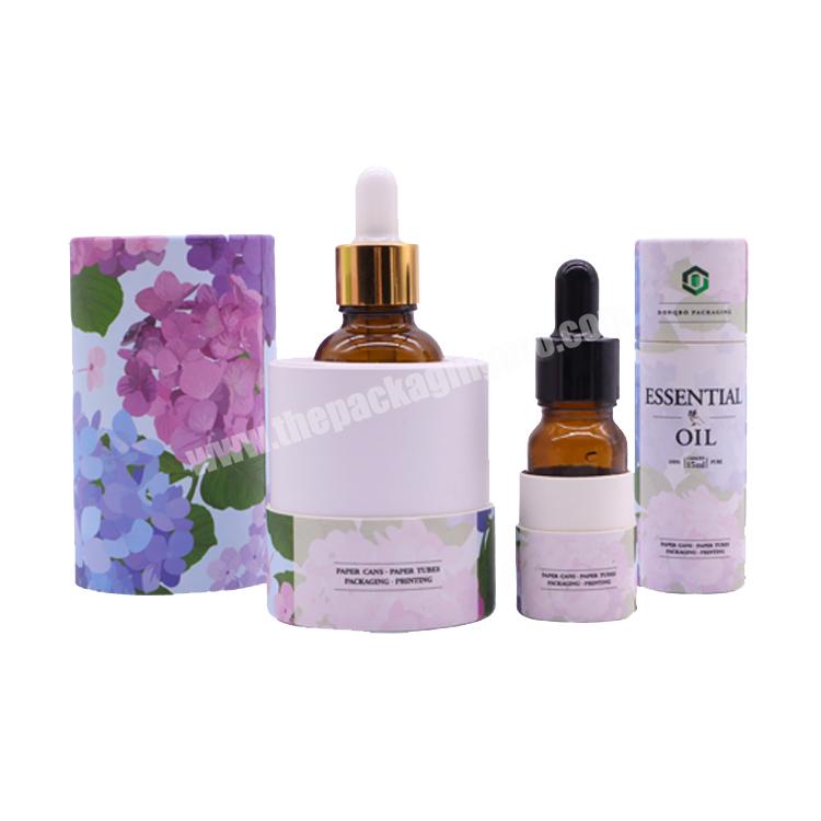 Custom Printing Empty Cosmetic Skin Care Essential Oil Perfume Bottle Paper Tube Packaging With Foam