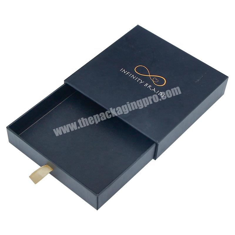 Custom Printing Hard Rigid Drawer Box Cardboard Luxury Sliding Box Rope Gift Sleeve Drawer Box Packaging Customized