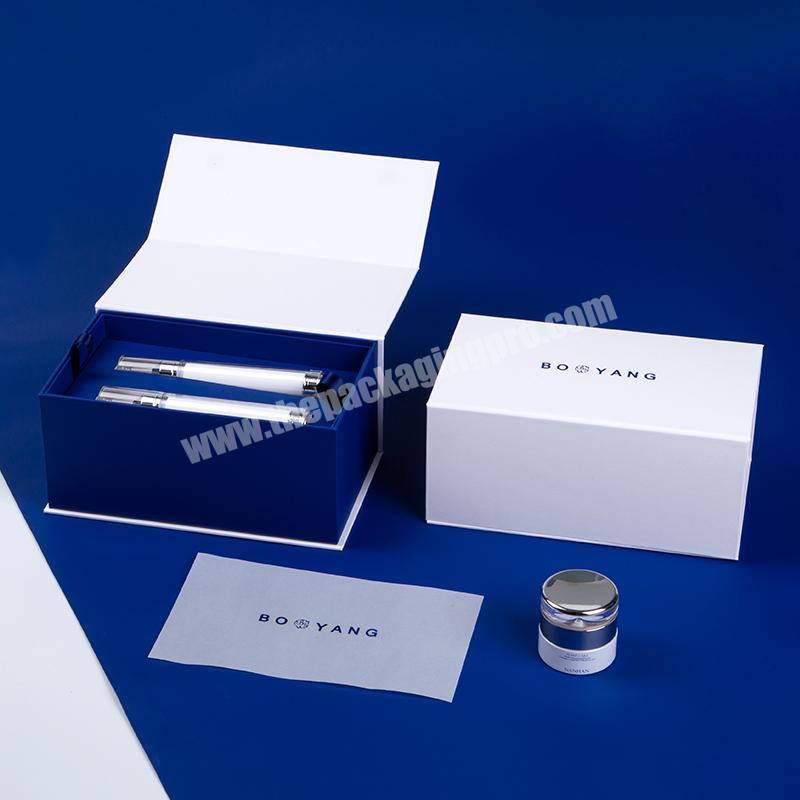 Custom Product Luxury Eco Friendly Printed Perfume Makeup Box Paper Large Storage White Cosmetics Boxes