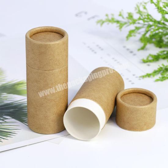 Custom Recycled Printing 100% Plastic Free 2oz Push Up Round Paperboard Lip Balm Wax Paper Lined