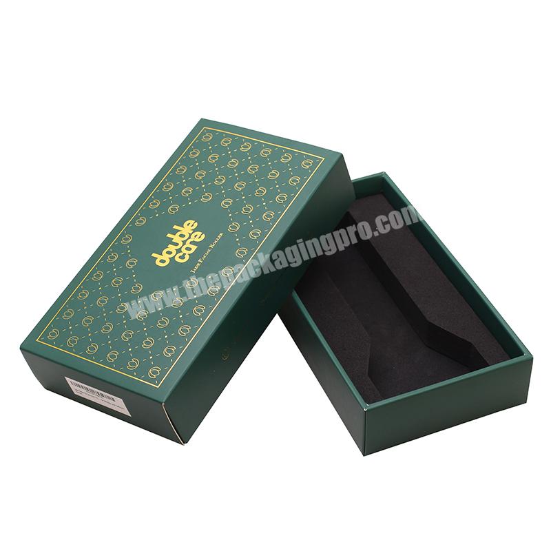 Custom Shenzhen drawer box cosmetic green paper box packaging cardboard other storage boxes shipping gift with EVA insert