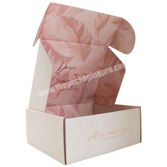 Custom Shipping Packing Box Cardboard Gift mailer Kraft Corrugated Folding Packaging Paper Boxes