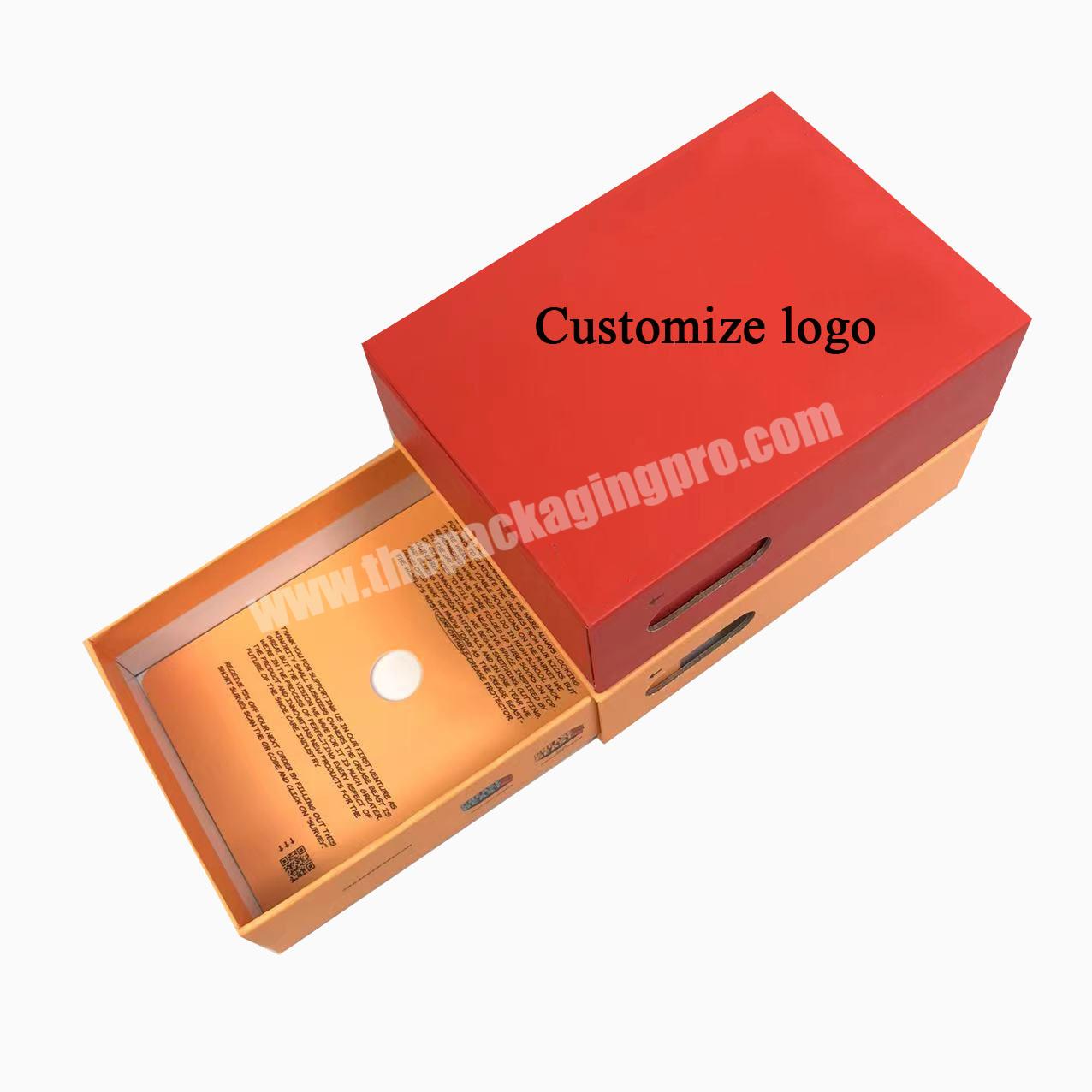 Custom Size Logo Printing Luxury Drawer Gift Rigid Cardboard Paper Box for Crease Protector Packages for Wholesale