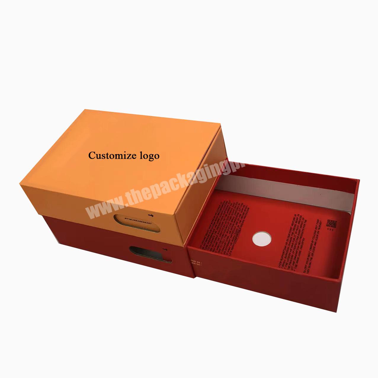 Custom Size Logo Printing Slid Drawer Gift Paper Box for Crease Protector Packages