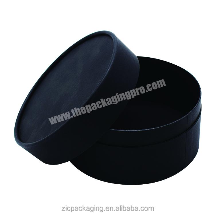 Custom Size Luxury Black Kraft Paper Tube Packaging Cosmetics Skincare Jewelry Essential Oil Cylinder Paper Tube Packaging