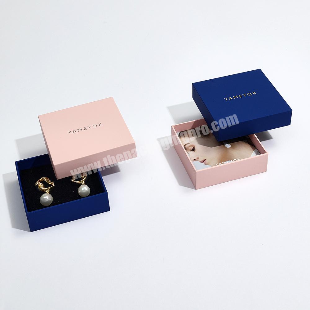 Custom Small Paper Cardboard Luxury Jewelry Box Earring Necklace Packaging Box