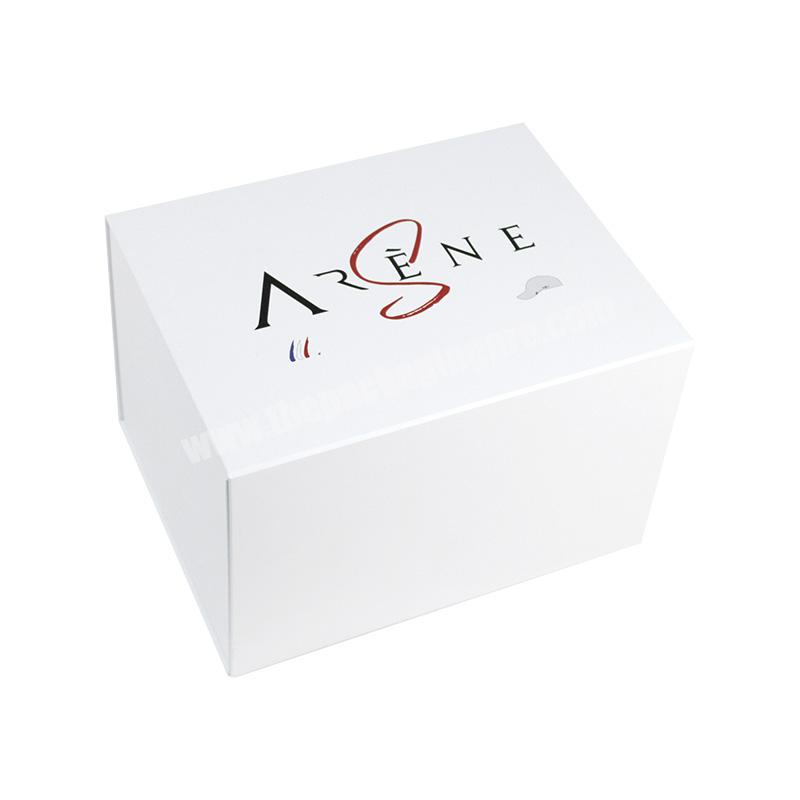 Custom White Cardboard  Magnet box Clothing Folding Paper Box Magnetic Black Gift Box