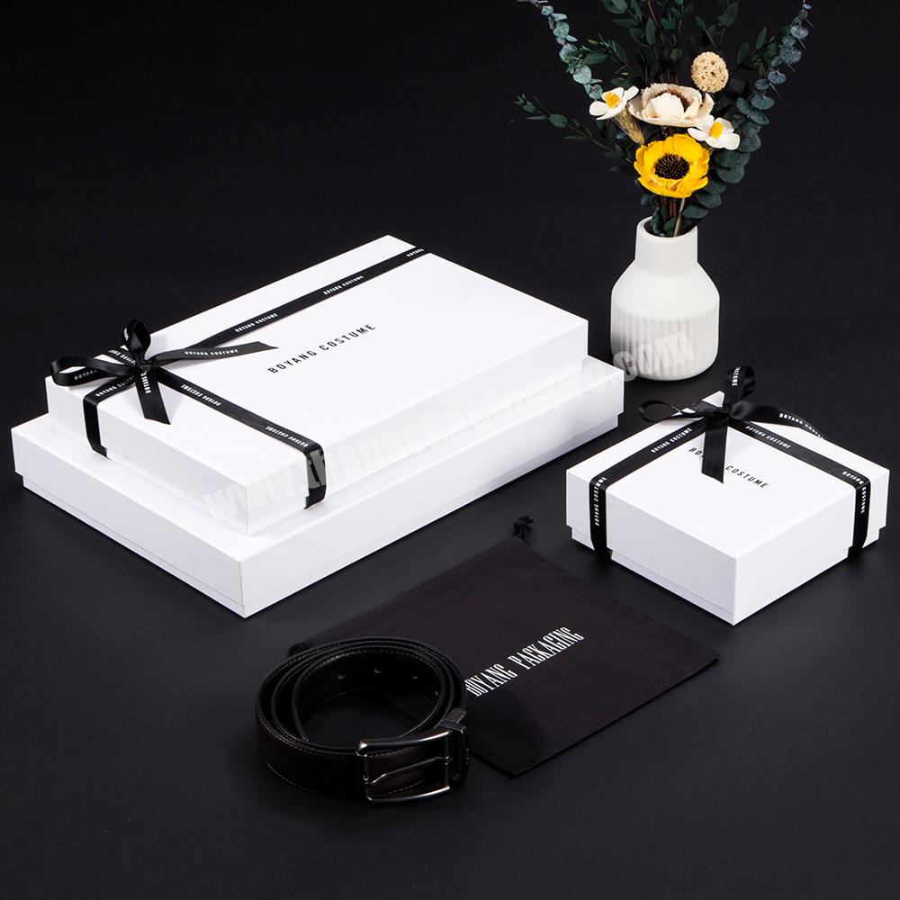 Custom White Paper Clothing Packaging Box Folding Clothes Garment Gift Boxes